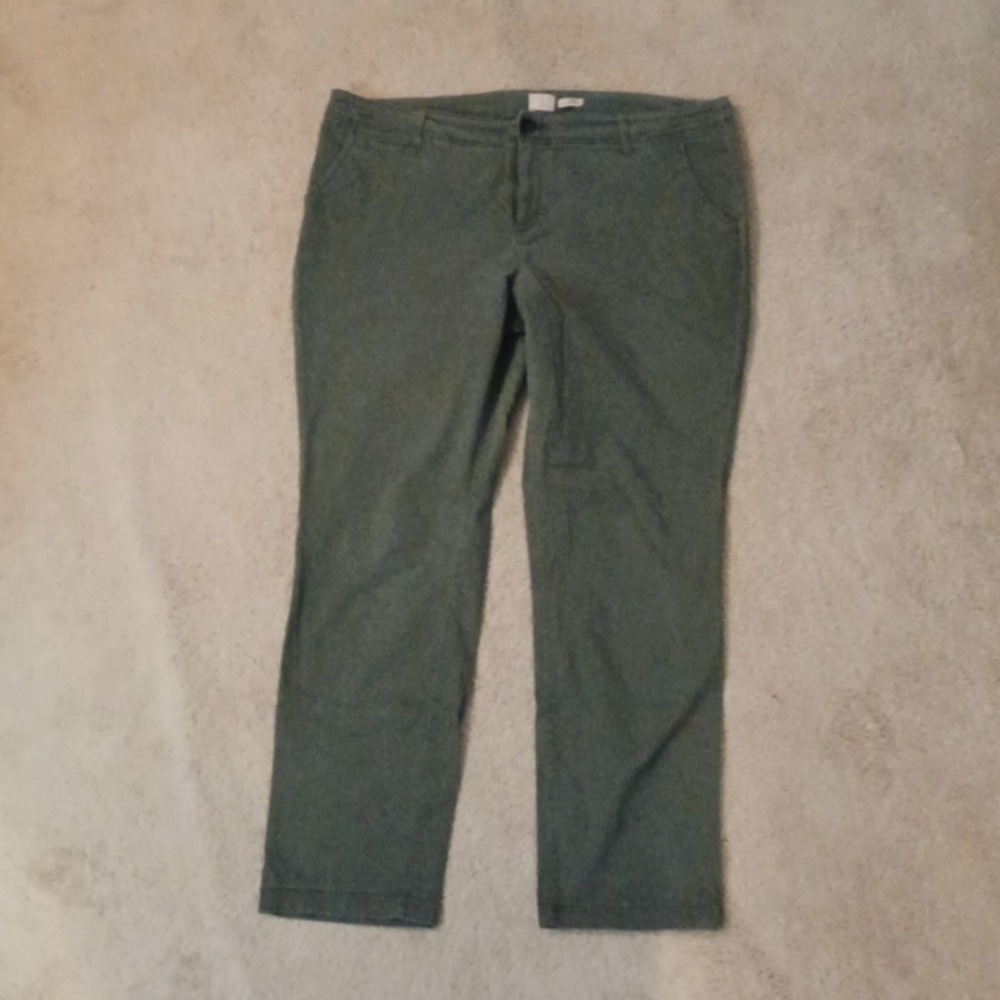 Olive green skinny pants